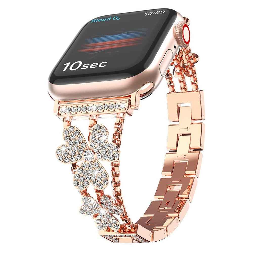 Clover Style Watch Strap With Diamonds Watch Band