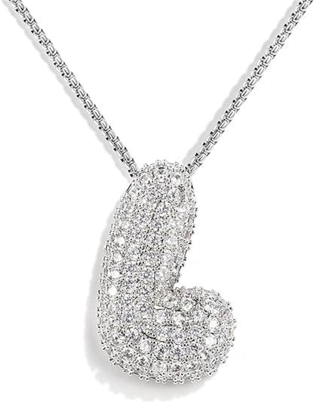 Bubble Letter Pendant Necklace