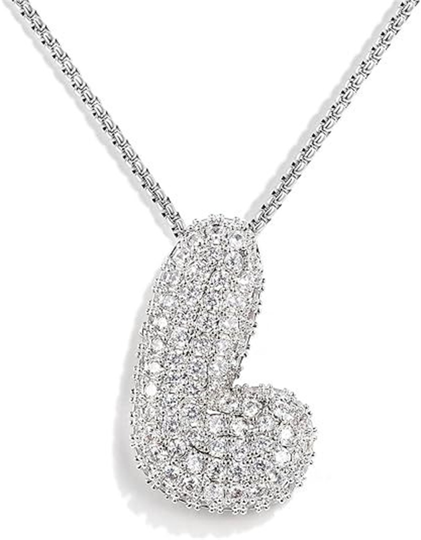 Bubble Letter Pendant Necklace