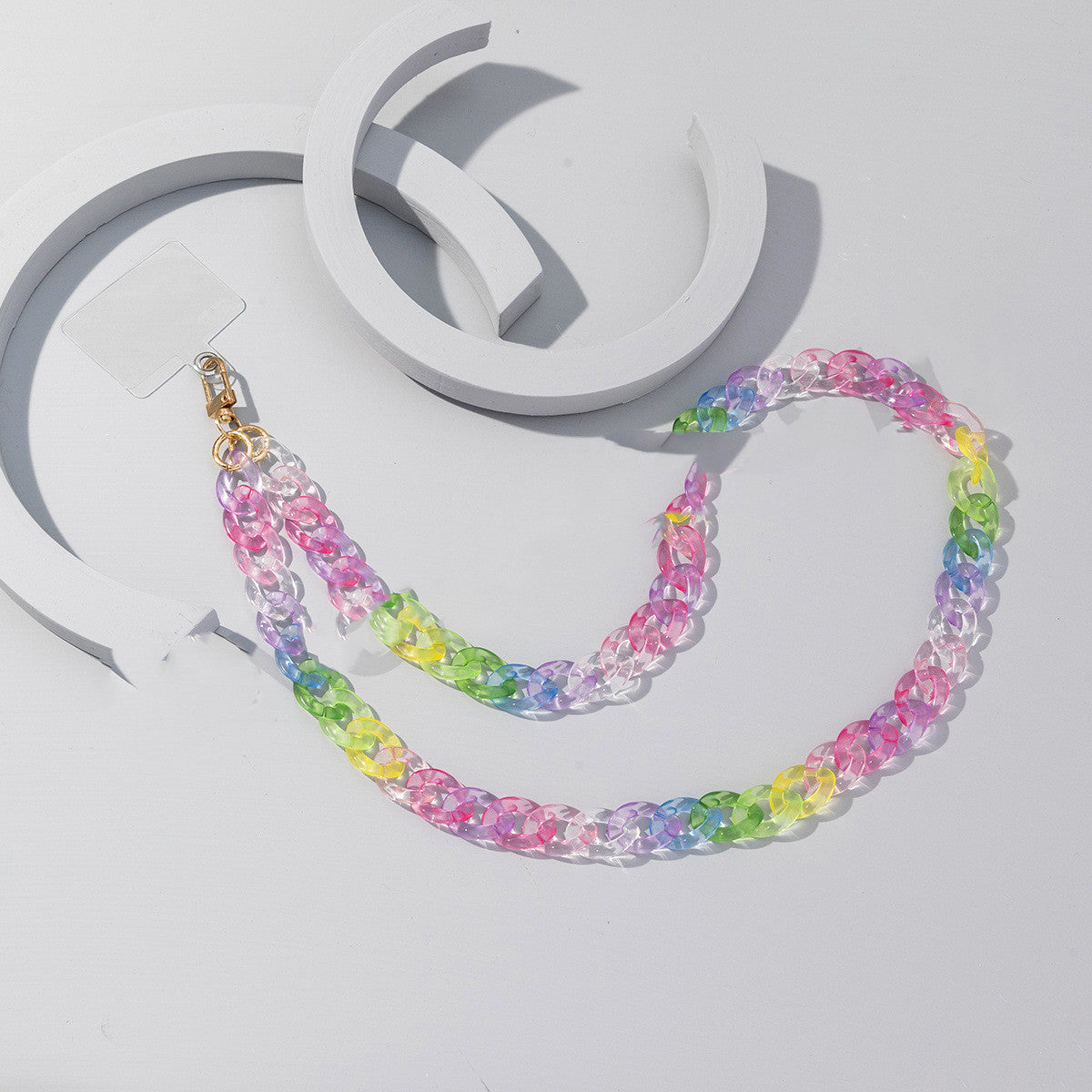 Long Colorful Acrylic Phone Mobile Charm Strap Lanyard