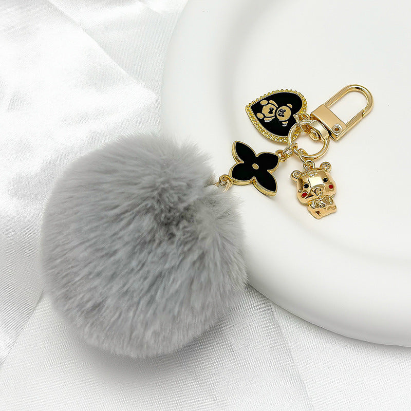 Luxury Furry Poof Keychain