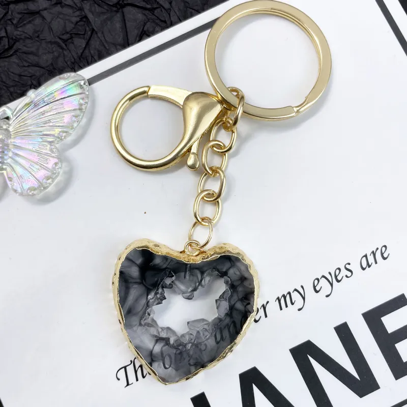 Sweet Heart Shaped Resin Keychain Ornament